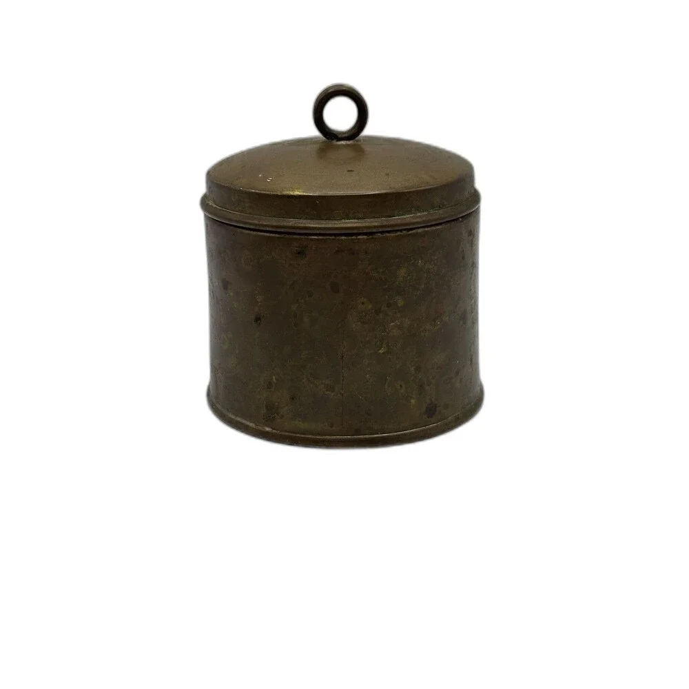 Vintage Brass Humidor Or Match Safe. Heco A Mano Chile Which Means Handmade